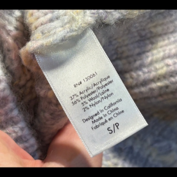 L*Space Ojai Pullover Sweater Cable Chunky Knit Cropped Multicolor Size S - NWT - Picture 15 of 16